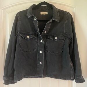 Madewell Charcoal 100% Cotton Denim Jean Jacket